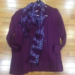 Cardigan with matching scarf